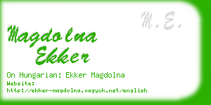 magdolna ekker business card